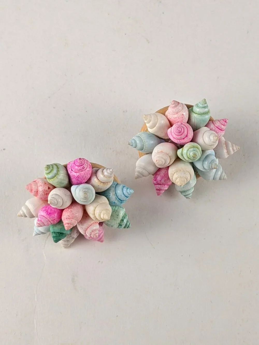 Vintage Multicolor Mini Shell Earrings
